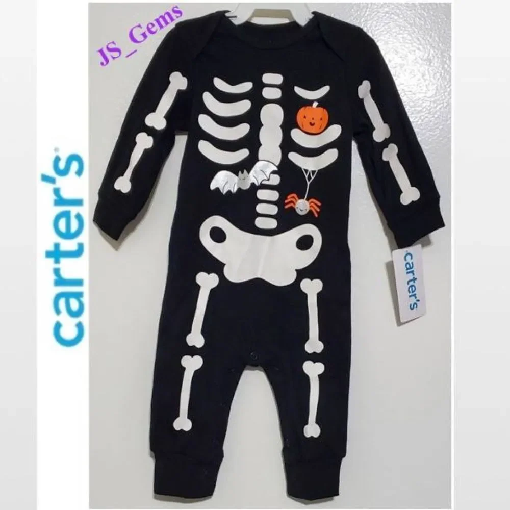 New Baby Kid Halloween Skeleton Outfit 6 Months
